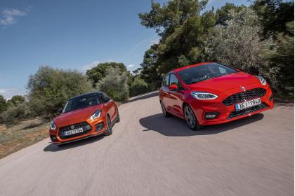 Suzuki Swift Sport Hybrid 129Ps vs Ford Fiesta ST-Line mHEV 155Ps